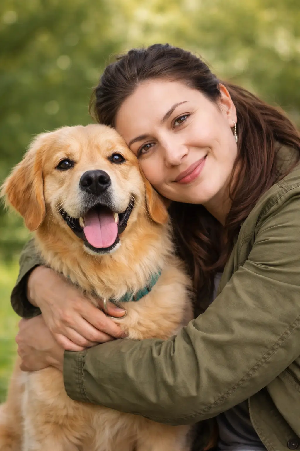 Sarah and her Golden Retriever Buddy